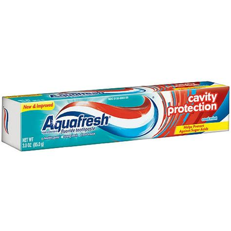 2 Pack Aquafresh Cavity Protection Fluoride Toothpaste Cool Mint 3