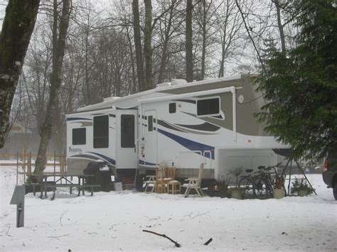 full time rving sometimes means winter camping roaming rv