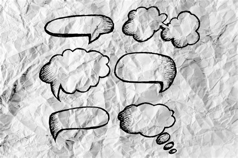 Speech Bubble Sketch Hand Drawn Bubbles Free Stock Photo Public