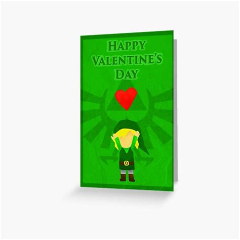 Legend Of Zelda Valentines Day Card Greeting Card By Kittysnake Ad