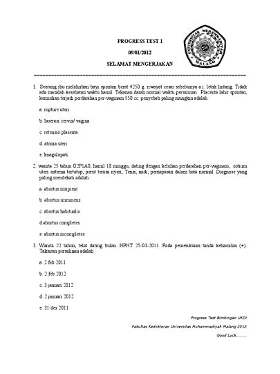 Soal karyawan tetap rs muhammadiyah sruweng bina rohani & kemuhammadiyahan waktu 60 menit jawablah pertanyaan di bawah ini dengan singkat dan jelas. Contoh Soal Utbk Jalur Mandiri