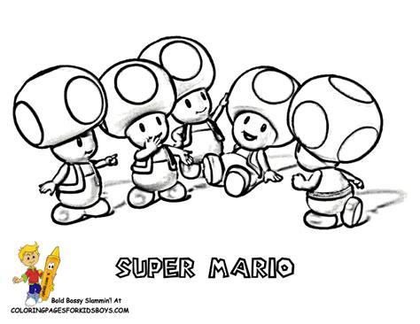 Printable nintendo toad in black and white coloring page coloringanddrawings.com provides you with the opportunity to color or print your nintendo toad in black and white drawing online for free. Mario Coloring Pages Games Free Wario Super | Kleurplaten ...