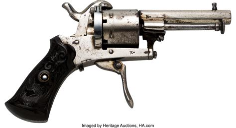 Belgian Liege Pinfire Double Action Revolver Handguns
