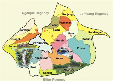 Peta Kabupaten Dan Kota Kediri Dapatkan Dalam Resolusi Tinggi