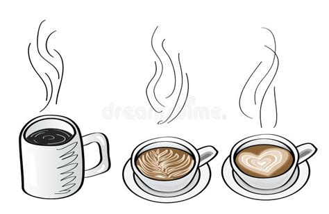 Doodle Illustrations Of Coffee Drink Stock Illustration Illustration