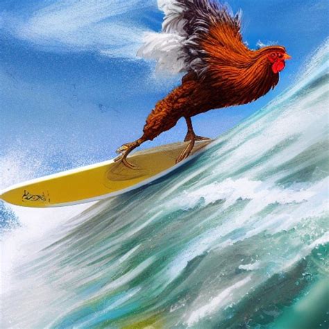 Strong Chicken Surfing Openart
