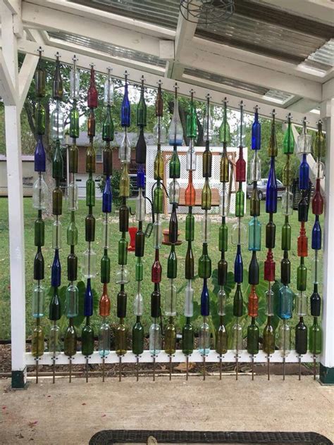 Interesting Fence Of Recycled Glass Bottles