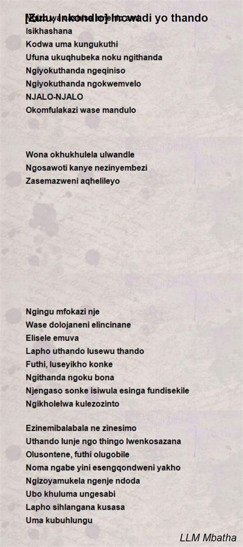 Jul 24, 2021 · so, his father was his reason for joining the marine corps, but it was another chosin veteran that was responsible for him making the corps a career. zulu, Inkondlo Incwadi Yo Thando Poem by LLM Mbatha ...