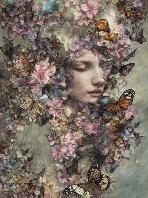 A Chaotic Whirlwind Of Butterflies Intricate Details Stable