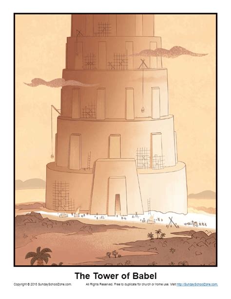 tower of babel story illustration