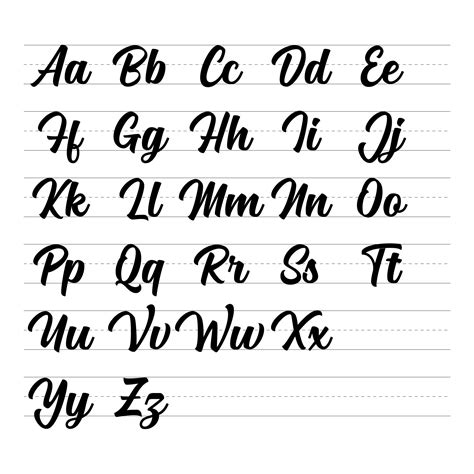 Abecedario Letra Cursiva Adornada Lettering Alphabet Printable Images