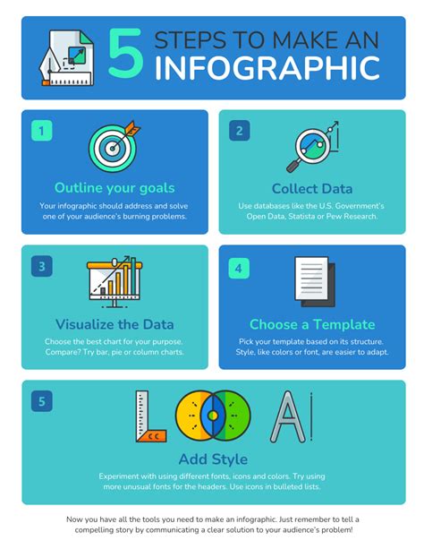 Blue Infographic Steps Process Venngage