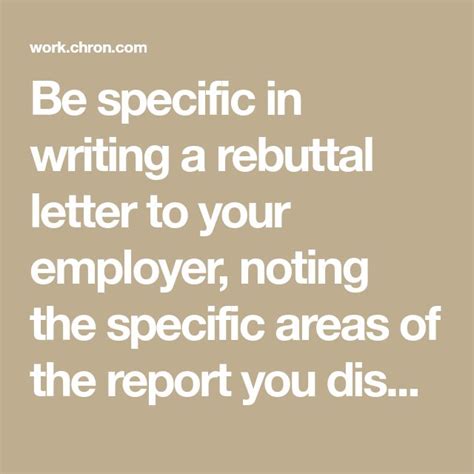 A Quote That Says Be Specific In Writing A Rebutural Letter To Your Employee Not The Specific