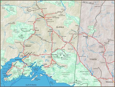 Alaska Maps Of Cities Towns And Highways