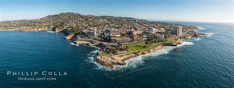 Aerial Panoramic Photo Of La Jolla Cove And Scripps Park San Diego