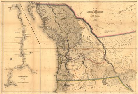 Map Of The Oregon Territory Library Of Congress