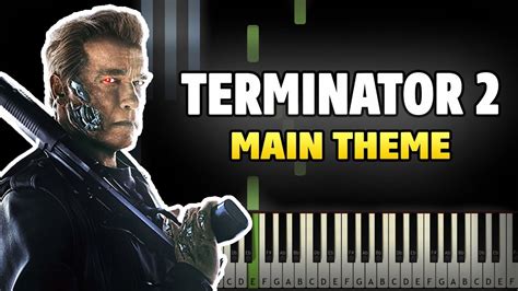 Terminator 2 Main Theme Piano Tutorial Sheet Music Midi Youtube