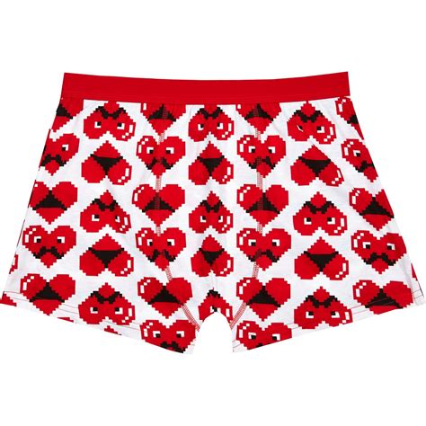 River Island Red Digital Heart Novelty Print Boxer Shorts For Men Lyst