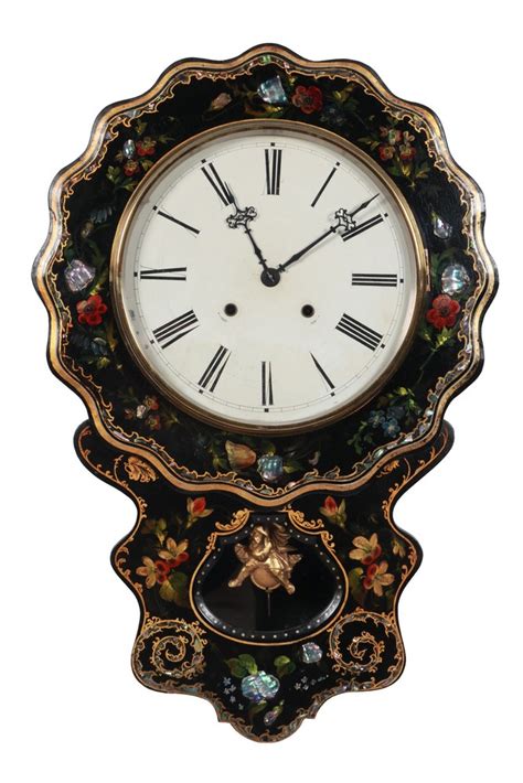 American Wall Clock Late 19th Showcase Scammell Auctions Antiques Reporter