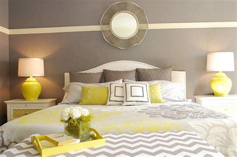 Cheerful Sophistication 25 Elegant Gray And Yellow Bedrooms Yellow