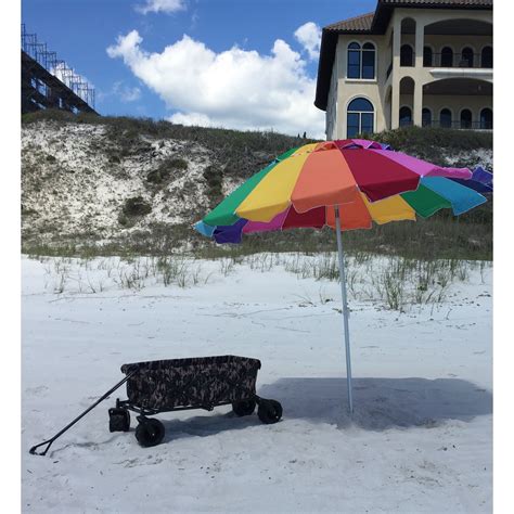 Impact Canopy 8 Ft Rainbow Beach Umbrella With Carry Bag
