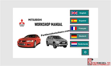 Mitsubishi Cars Full Workshop Manual Cd Collection Perdieselsolutions