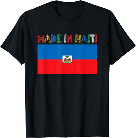 Made In Haiti Haitian Flag T Shirt Uk Clothing