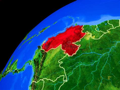 Venezuela On Earth From Space Stock Photo Image Of Countries Render