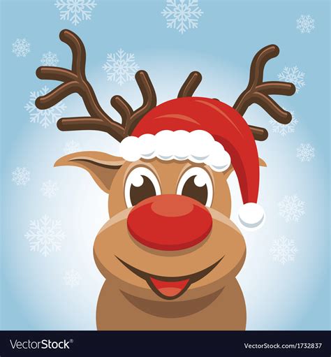 Christmas Reindeer Rudolph Deer Royalty Free Vector Image