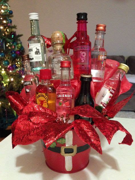 Christmas Mini Liquor Bottle Basket Super Easy And Cheap To Make