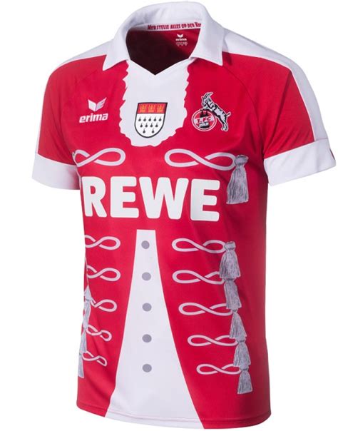 Create custom football shirts images with your name and number. New FC Koln Karneval Jersey 2015- Erima Cologne Carnival ...