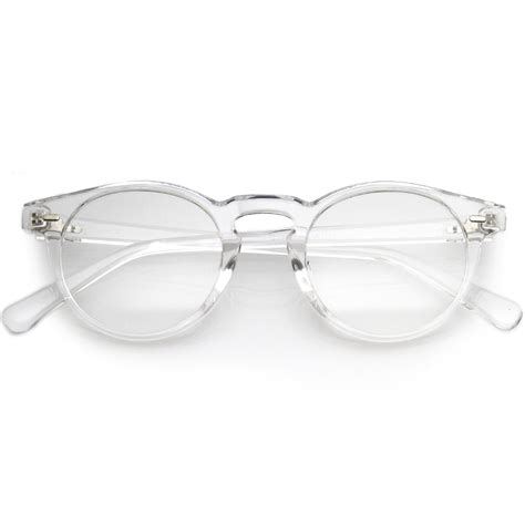 Classic Small Lightweight P3 Keyhole Blue Light Round Glasses D196 Clear Round Glasses Clear