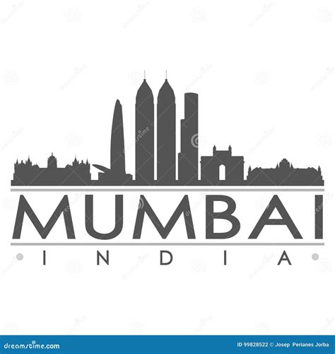 Mumbai Silhouette Design City Vector Art 99828522