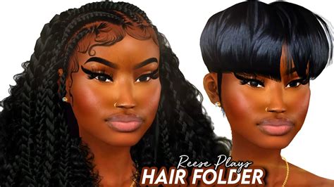 My Entire Hair Cc Folder The Sims 4 Best Blackurban Sims 4 Cc