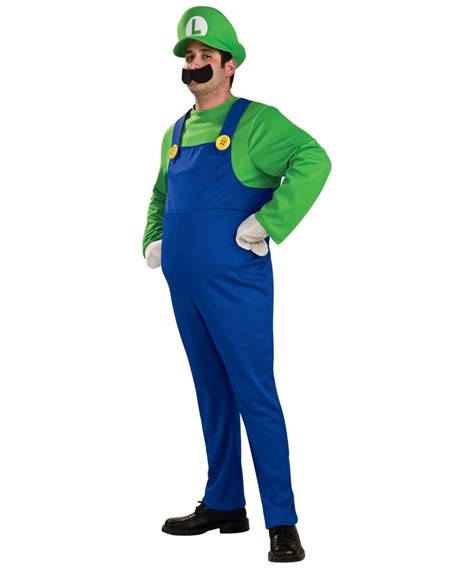 Adult Luigi Mario Costume Men Costumes