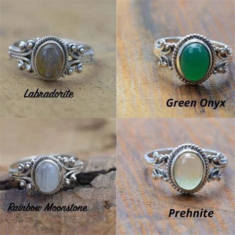 Female Handmade Silver Gemstone Ring Weight 25g Approx 4 16 Us Size