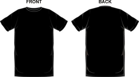 Black Tshirt Template Front And Back