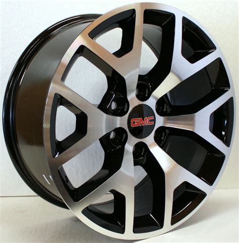 New 20 Inch Gmc Black And Machined Wheels Rims Sierra Z71 Yukon Slt