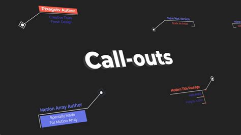 Call-outs - After Effects Templates | Motion Array