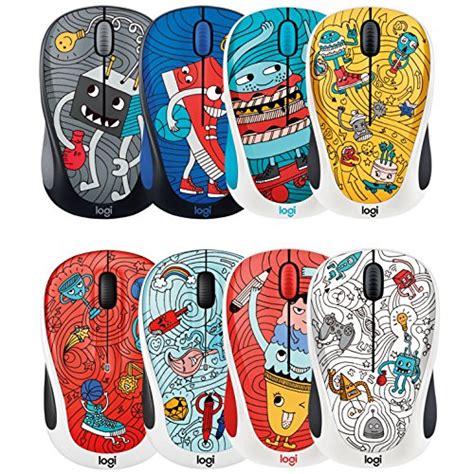 Logitech Doodle Collection M238 Mouse Optical Wireless 3 Buttons