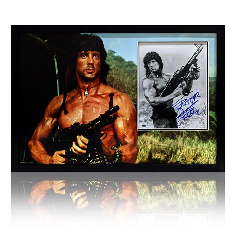Sylvester Stallone Signed Rambo First Blood Part 2 Display The Fan