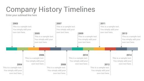 Company History Timelines Diagrams Powerpoint Presentation