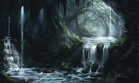 Cavern By Ninjatic On Deviantart Fantasy Landscape Fantasy Concept