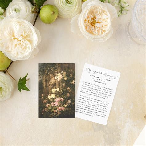 Semi Custom Catholic Wedding Prayer Cards Pieta Paperie Llc