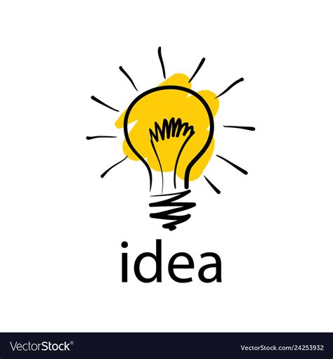 Logo Of Light Bulb With Concept Ideas Royalty Free Vector