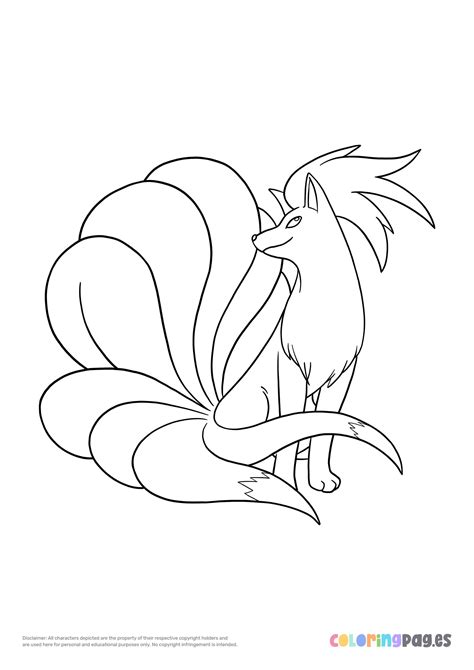 Pokémon Ninetales Coloring Page In 2023 Pokemon Coloring Pages