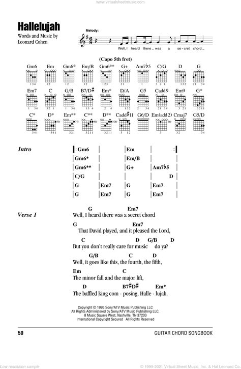 jeff buckley hallelujah sheet music notes chords download printable piano vocal guitar right