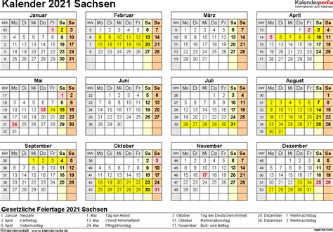See more of va kalender thüringen on facebook. Kalender 2021 Sachsen: Ferien, Feiertage, PDF-Vorlagen