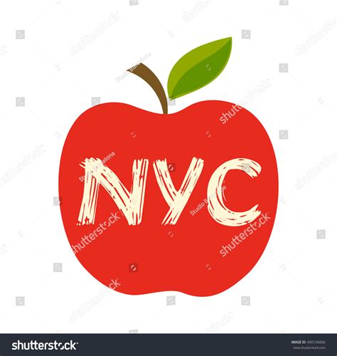 Big Apple New York City Symbolのベクター画像素材ロイヤリティフリー 490136836