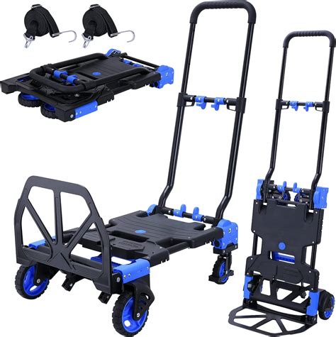 2 In 1 Hand Truck Dolly Foldable330lb Capacity Hand Dollyconvertible